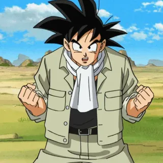 😏 Goku Dragon Ball Anime, Cartoon, Super-héros, Combat, Goku, Dragon Ball telegram sticker