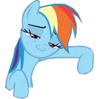 😏 Rainbow Dash My Little Pony pony, rainbow, cartoon, friendship, cute, character telegram sticker