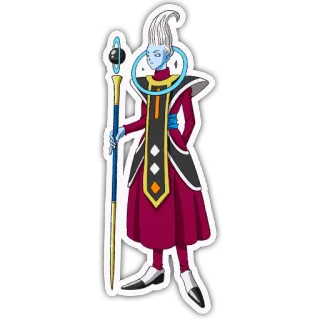🌟 Whis Dragon Ball Anime, Dragon Ball, Whis, Cajado, Personagem whatsapp sticker