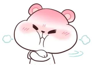 🐵 enojado, dibujos animados, mono, oso, humo, brazos cruzados telegram sticker