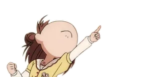 🤌 Anime, Señalando, Chica, Dibujos animados telegram sticker