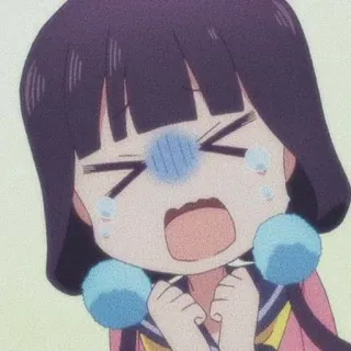 🍇 anime, crying, sad, cartoon, girl, emotional telegram sticker