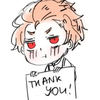 ✂️ Thank you! danke, süß, cartoon, figur telegram sticker