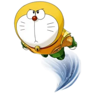 💫 Doraemon doraemon, anime, cartoon, figur, katze, gelb, superheld whatsapp sticker