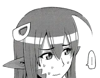 🐍 …… Manga, Anime, Sudare, Ansioso, Preoccupato, Elfo telegram sticker