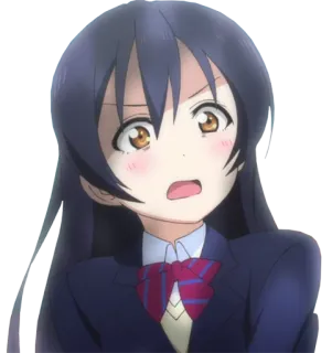 🙄 Umi Sonoda Love Live! anime, personaggio, scuola, ragazza, cartone animato, Umi Sonoda, Love Live whatsapp sticker