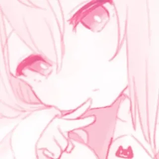 🍓 ragazza anime, rosa, carino, cartone animato, illustrazione whatsapp sticker