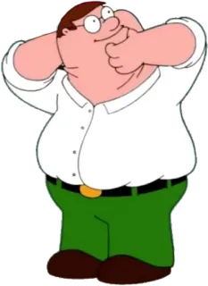 😔 Peter Griffin Family Guy 卡通, 彼得·格里芬, 恶搞之家, 搞笑, 幽默 telegram sticker