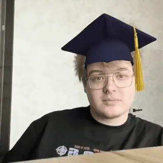 👨🏫 graduation, student, person, eyeglasses, cap telegram sticker