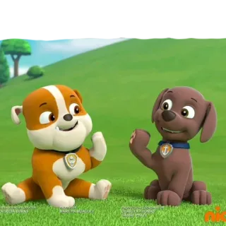 🤚 Paw Patrol Paw Patrol, anjing, anak anjing, kartun, Nickelodeon, anak-anak telegram sticker