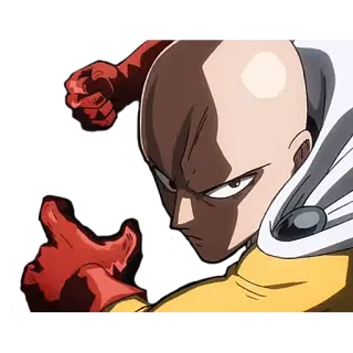 ✊ Saitama One-Punch Man Anime, One Punch Man, Saitama, Héroe, Luchador whatsapp sticker