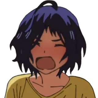 😡 anime, woman, girl, expression, surprise, shock, cartoon telegram sticker