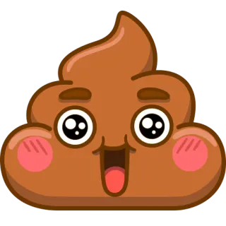 💩 Emoji, Caca, Mignon, Dessin animé telegram sticker