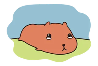 🥺 capivara, fofo, animal, adesivo telegram sticker