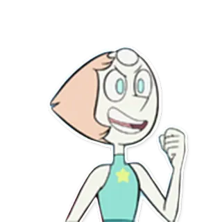 💪 Pearl Steven Universe การ์ตูน, เพิร์ล, สตีเวน ยูนิเวิร์ส, ตัวละคร telegram sticker