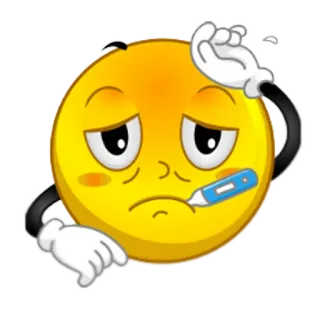 🤧 krank, emoji, thermometer, fieber, krankheit telegram sticker