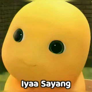 😡 Iyaa Sayang fofo, amarelo, dinossauro, desenho animado telegram sticker