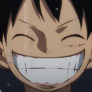 🔥 Monkey D. Luffy One Piece Anime, Mangá, One Piece, Monkey D. Luffy, Luffy, Chapéu de Palha, Pirata, Sorriso telegram sticker