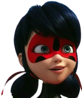 🐞 Marinette Dupain-Cheng Miraculous: Tales of Ladybug & Cat Noir 卡通, 动漫, 瓢虫雷迪, 玛丽娜, 超级英雄 whatsapp sticker