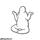 🔝 thiền, yoga, nhún vai, thắc mắc, thanh bình, tâm linh, thiền telegram sticker