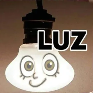 🌟 LUZ свет, лампочка, мультфильм, лампа, милый, освещение telegram sticker