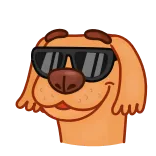 🚬 cane, occhiali da sole, animale, cartone animato whatsapp sticker