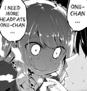 🙏 I NEED MORE HEADPATS ONII-CHAN ONII-CHAN Anime, Mangá, Oniichan, Carinho na cabeça, Kawaii telegram sticker