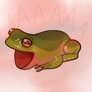🤬 AAAAA frog, animal, amphibian, screaming, meme telegram sticker