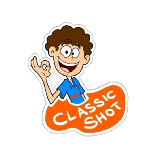 👌 CLASSIC SHOT Cartoon, Ok Geste, Klassisch, Foto, Junge, Aufkleber telegram sticker