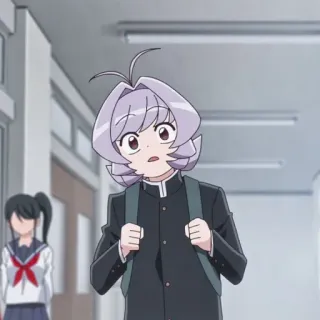 🤨 Najimi Osana Komi Can't Communicate アニメ, キャラクター, 制服, リュック, 長名なじみ, 古見さんは、コミュ症です。 telegram sticker