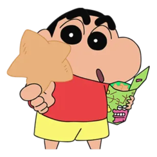 🍟 Shin-chan Crayon Shin-chan Kartun, Anime, Cemilan, Lucu telegram sticker