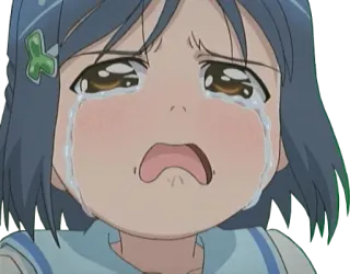 😭 anime, crying, sad, tears, emotional, girl telegram sticker