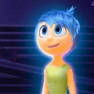 🤖 Joy Inside Out Gioia, Inside Out, Pixar, Disney, Personaggio, Emozione telegram sticker