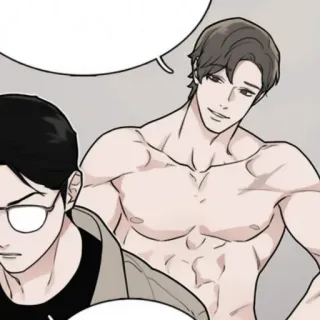 🥢 Anime, Manga, Postać, Mężczyzna, Bez koszulki, Sztuka telegram sticker