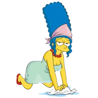 🧺 Marge Simpson The Simpsons Kartun, Marge Simpson, Ibu rumah tangga, Membersihkan, Rumah tangga, Humor telegram sticker