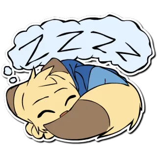 💤 ZZZZ 睡眠, 睡觉, 猫, 动物, zzz, 累, 可爱, 卡通 telegram sticker