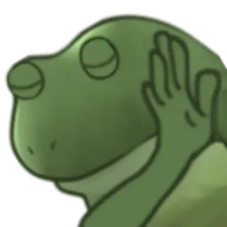 👎 rana, lindo, animal, verde, ola whatsapp sticker