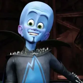 🌟 Megamind Megamind, méchant, bleu, animé, personnage, film telegram sticker
