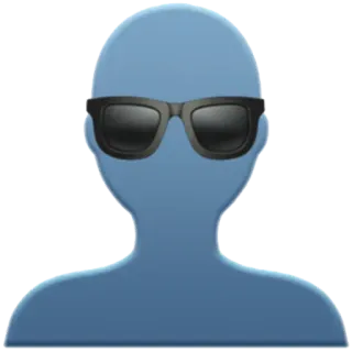 👤 Силуэт, Человек, Солнцезащитные очки, Круто, Аватар, Аноним whatsapp sticker