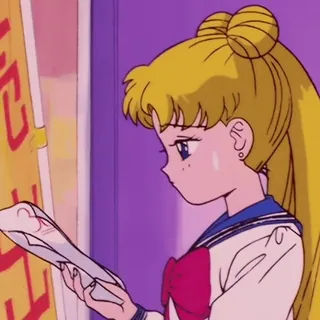 🌙 Sailor Moon Anime, Meisje, Zeeman, Maan, Cartoon telegram sticker
