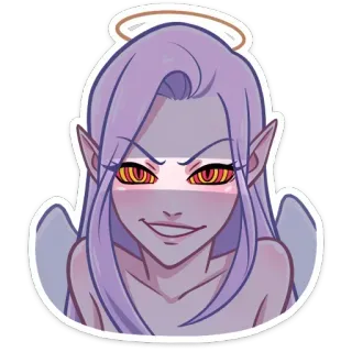 🔞 angel, demon, devil, halloween, fantasy, evil, cartoon telegram sticker