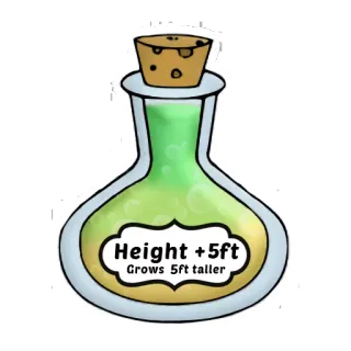 💊 Height +5ft Grows 5ft taller potion, height, magic, growth, fantasy telegram sticker