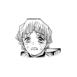 😭 Zenitsu Agatsuma Demon Slayer Anime, Diệt Quỷ Cứu Tinh, Zenitsu, khóc, sợ hãi, Manga, cảm xúc telegram sticker