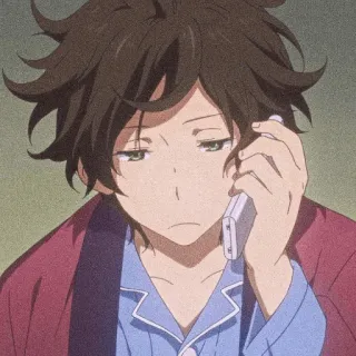 💈 Anime, Kreskówka, Chłopak, Piżama, Bielizna nocna, Dzwoni, Śpiący whatsapp sticker