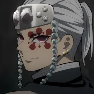 😏 Tengen Uzui Demon Slayer Аниме, Клинок рассекающий демонов, Тенген Узуй, Мечи, Кровь, Метки telegram sticker