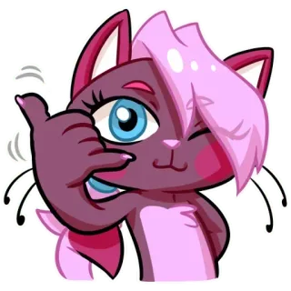 🤙 кот, мультфильм, животное, наклейка, милый, дружелюбный whatsapp sticker