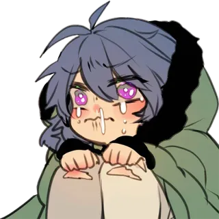 😭 chorando, triste, anime, desenho animado, ilustração, personagem, kawaii whatsapp sticker
