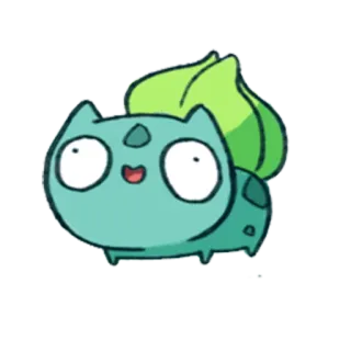 🌚 Bulbasaur Pokémon Bulbasaur, Pokemon, Cartoon, Animal, Cute, Funny telegram sticker