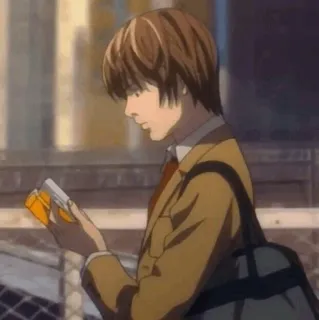 ⚖ Light Yagami Death Note Anime, Death Note, Light, Yagami, Manga telegram sticker