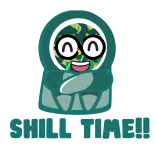 😋 SHILL TIME!!! publicidade, promoção, vendedor, marketing telegram sticker